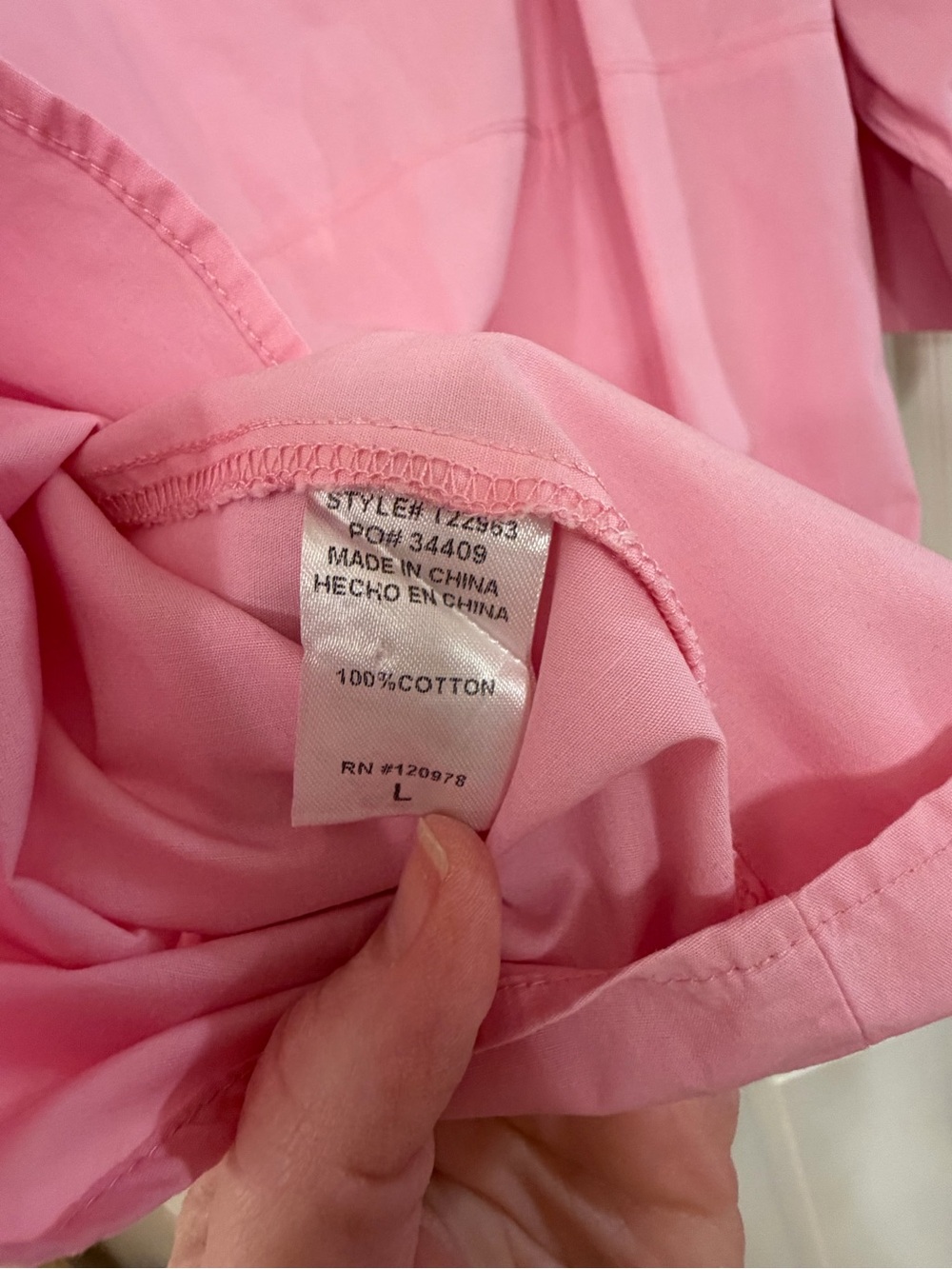 entro Pink Pearl-Button Popover Tunic - Picture 5 of 5